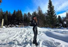 Sin enseñar detalles Antonela presume cuerpazo con ajustados leggings Antonela presume cuerpazo en la nieve con ajustados leggings