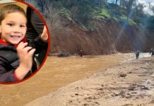 Niño es arrastrado por la corriente de las peligrosas inundaciones en California Niño de 5 años es arrastrado por las peligrosas inundaciones California