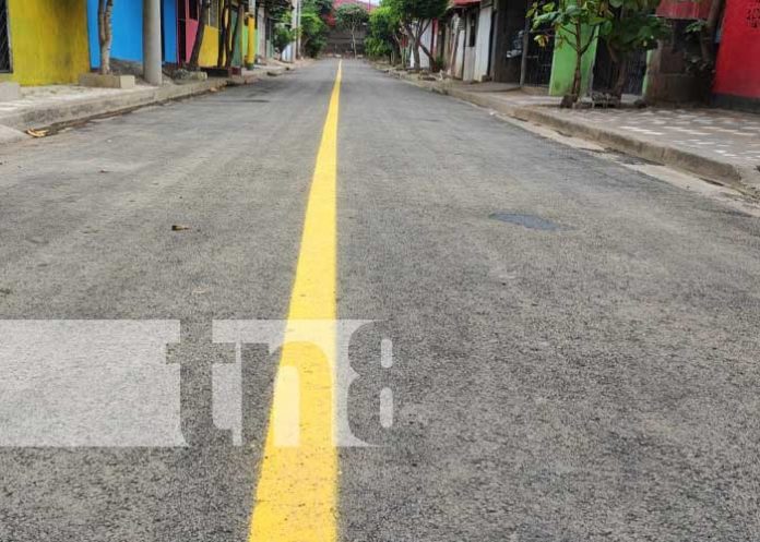 Foto: Nuevas calles en el barrio HIlario Sánchez, Managua / TN8