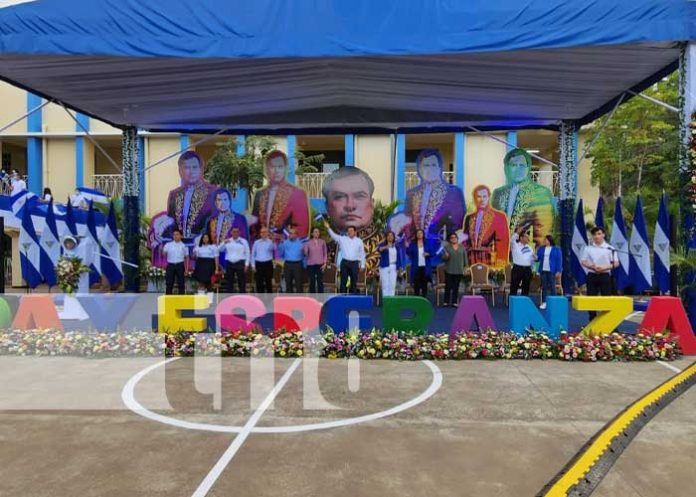 Foto: Acto oficial del MINED Nicaragua por el regreso a clases 2023 / TN8