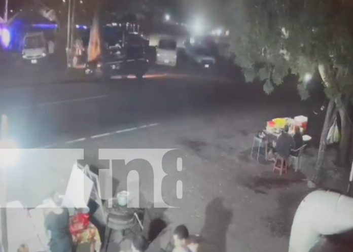 grab Cámara de seguridad capta momento trágico para 3 familias en Tipitapa