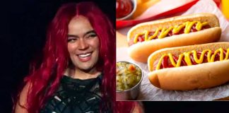 Karol G se viraliza tras recibir un Hot Dog de un fanático