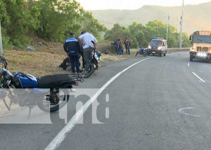 Foto: Accidente de tránsito en la Cuesta El Plomo, Managua / TN8