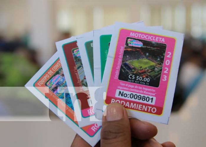 Foto: Ya disponible el sticker de rodamiento con la Alcaldía de Managua / TN8
