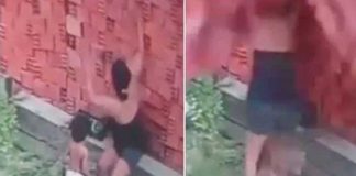 ¡VIDEO! Madre arriesga su vida para salvar a su hijo de morir aplastado
