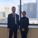 Embajadora de Nicaragua realiza visita al director del METI en Tokio