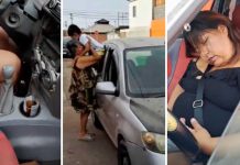 ¿Qué opinan? Madre “borracha” se queda dormida con el hijo adentro del carro ¿Qué opinan? Madre “borracha” se queda dormida con el hijo adentro del carro