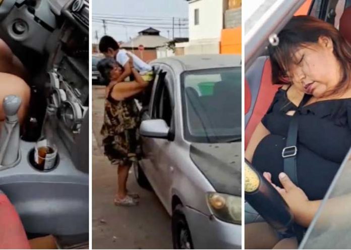 ¿Qué opinan? Madre “borracha” se queda dormida con el hijo adentro del carro