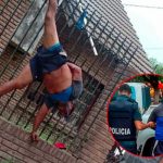 «Ladronsuelo» no se sale con la suya, intenta huir y quedó atrapado en la reja Hombre quedó atrapado en una reja cuando trato de huir