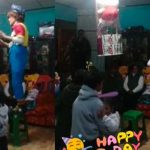 VIDEO: Niña le quiebra la vida a un payaso al confundirlo con la piñata Niña golpea por error a payaso en fiesta infantil