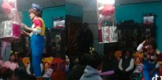 Niña golpea por error a payaso en fiesta infantil