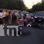 Foto: Joven motociclista muere el día de su cumpleaños, en la rotonda El Periodista, Managua / TN8