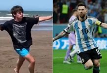 Virales al recrear todos los goles de Argentina en la playa (Video)