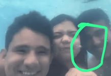 «Nadie estaba con esa ropa» Graba extraña figura mientras estaba en la piscina "Nadie estaba con esa ropa" Graba extraña figura mientras estaba en la piscina