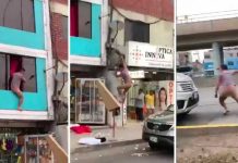 VIDEO: En «pelotas» huye por la ventana de un motel (entró con tres mujeres) Huye desnudo de motel en San Valentín