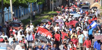 Foto: Militancia sandinista de Bilwi participa en caminata en respaldo a la Soberanía Nacional / TN8