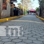 En Nandaime entregan 200 metros lineales de adoquinado en barrio 19 de julio