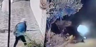 Intenta quemar negocio y se prende fuego a sí mismo
