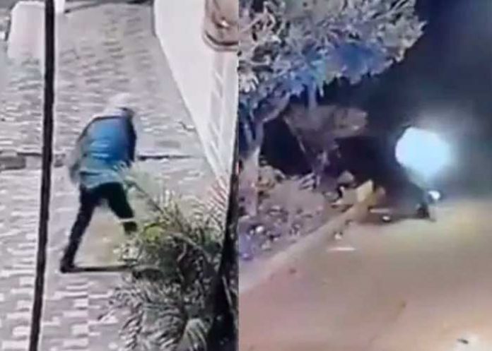 Intenta quemar negocio y se prende fuego a sí mismo