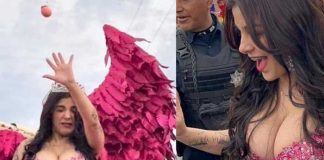 Una “lluvia” de huevos recibió a Karely Ruiz en el carnaval de Guaymas