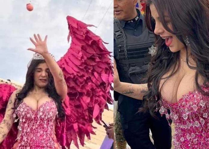 2 Una “lluvia” de huevos recibió a Karely Ruiz en el carnaval de Guaymas
