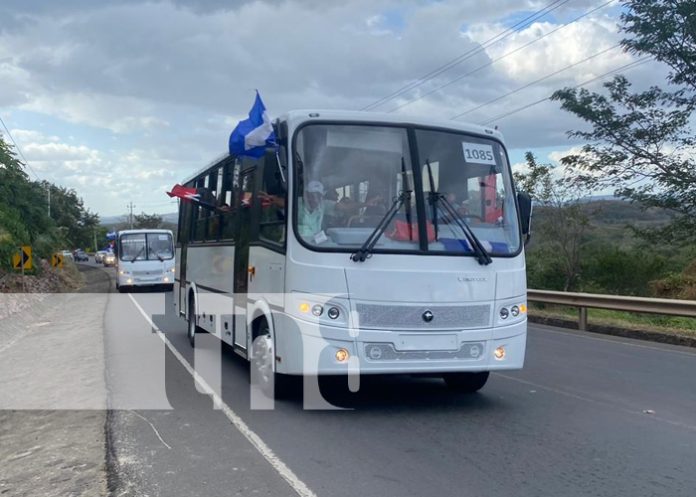 Juigalpa recibe cinco nuevas unidades de buses Rusos