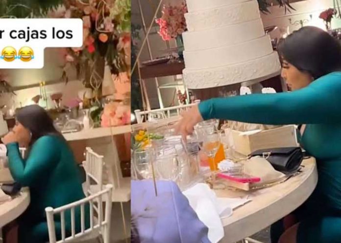 “No la inviten”: mujer se llevó los caramelos de una boda en cajas