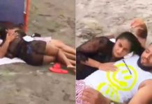 VIDEO: Infiel es descubierto bien acurrucado en la playa con su amante Hombre es descubierto en infidelidad en la playa