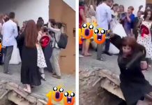 Video: Por «francisca» y «fotografasauria» se cae a un río en plena boda Mujer termina cayendo a un río en plena boda