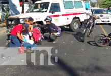 Motociclista termina con fractura luego de un accidente de tránsito en Bolonia, Managua Motociclista termina con fractura luego de un accidente de tránsito en Bolonia, Managua