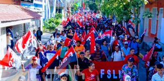 Foto: Militancia Sandinista de Río Blanco, Ometepe y Nandaime honra al General Sandino / TN8