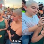 Tres mujeres se rapan en reto para ganarse un carro