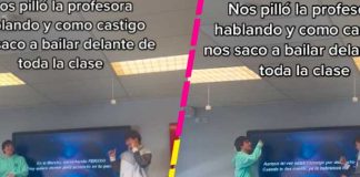 Por platicones la maestra los pone a bailar 