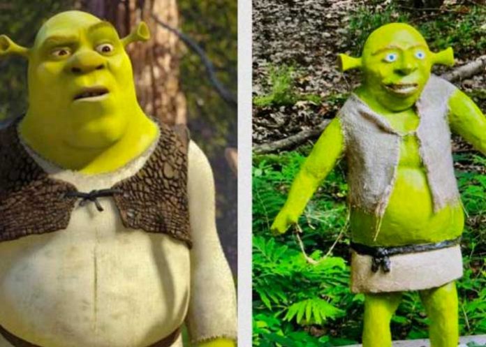 VERDE Roban una enorme estatua del ogro verde Shrek