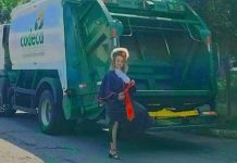 Presume título en sesión de fotos con camión de basura 