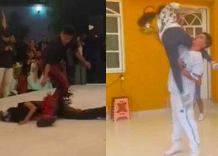 baile Chambelán tira a quinceañera