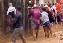 Estremecedoras imágenes de una cadena humana para salvar a niños en Sao Paulo