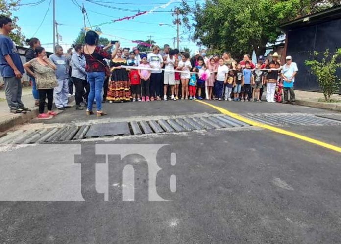 Foto: Nuevas calles en el barrio Santa Rosa, Managua / TN8