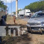 Foto: Aparatoso choque en Carretera Norte, Managua / TN8