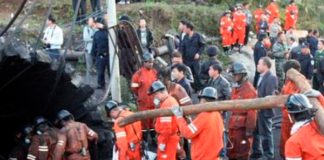 57 personas quedaron atrapadas tras el derrumbe de una mina en China