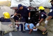 ¡Fracturado! La Cuesta El Plomo vuelve a ser escenario de accidente Foto: Accidente de tránsito en la Cuesta El Plomo, Managua / TN8