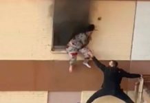 Escaló un edificio en España y salvó a familia de ser devorada por un incendio Escaló un edificio en España y salvó a familia de ser devorada por un incendio