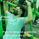 Fue al Gym por primera vez, pero terminó en urgencias