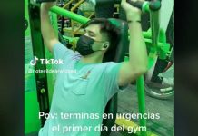 ¡Pobre y salado chavalo! Fue por primera vez al Gym y se lesionó el codo Fue al Gym por primera vez, pero terminó en urgencias