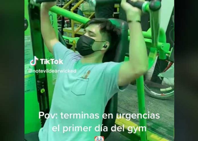 Fue al Gym por primera vez, pero terminó en urgencias