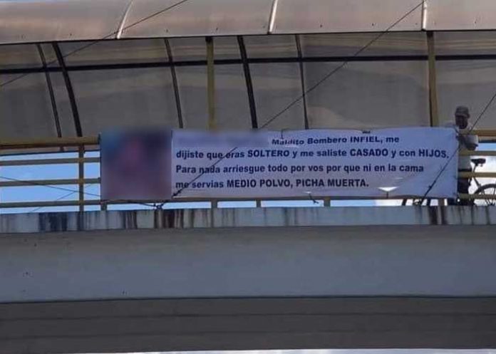 Foto: Manta en el puente de Ciudad Sandino / Cortesía