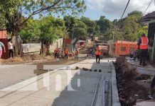 Foto: Mejoramiento vial en el barrio Camilo Ortega, Managua / TN8
