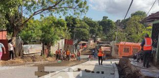 Foto: Mejoramiento vial en el barrio Camilo Ortega, Managua / TN8