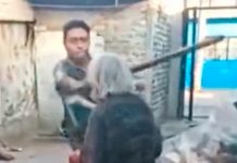 ¡Imágenes sensibles! Joven le pegó un "garrotazo" a su abuelita en México