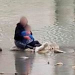 A punto de ahogarse en el Río Bravo rescatan a una madre junto a su hijo